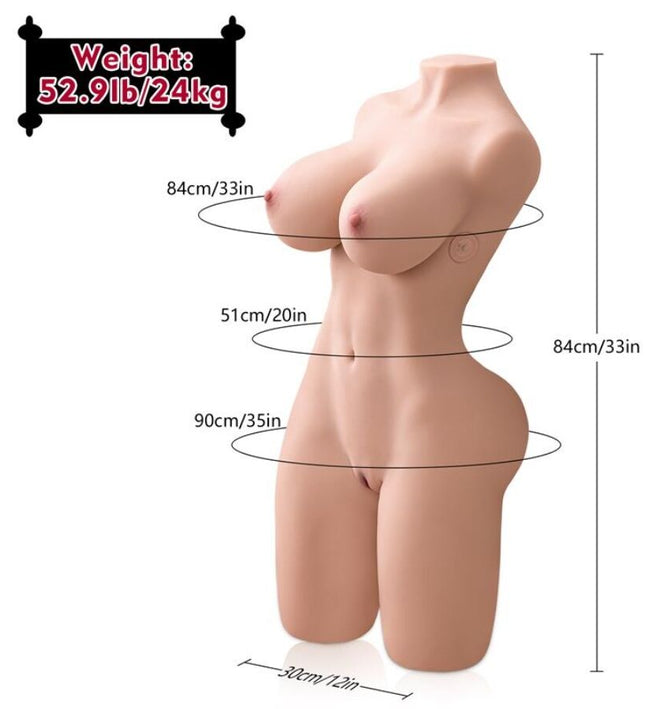 XISE - ERICA THRUSTING REALISTIC TORSO WITH FEMALE VIBRATION 84 CM