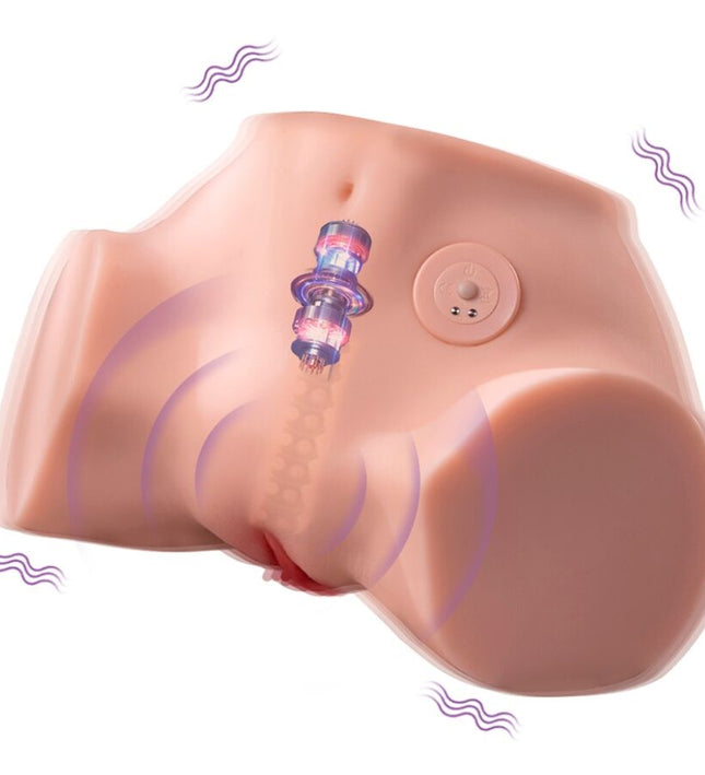 XISE - FENNIE SHAKING REALISTIC MULTIPOSITION VAGINA AND ANUS MASTURBATOR WITH VIBRATION