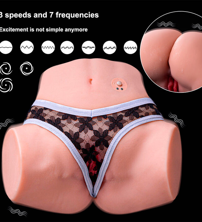 XISE - TRACY VIBRATING REALISTIC MULTIPOSITION VAGINA AND ANUS MASTURBATOR