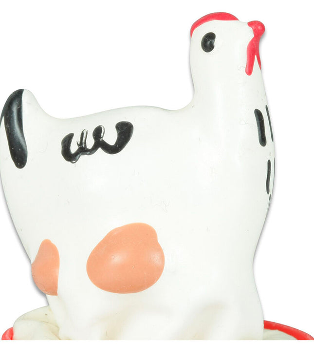 CONDOMERIE - HANDPAINTED NOVELTY CONDOMS CHICKEN WHITE