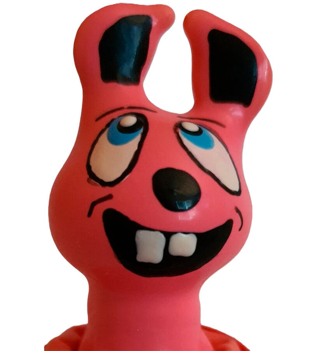 CONDOMERIE - HANDPAINTED NOVELTY CONDOMS LAUGHING PINK HARE