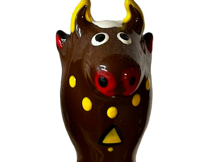 CONDOMERIE - HANDPAINTED NOVELTY CONDOMS BULL BLACK MODEL 2
