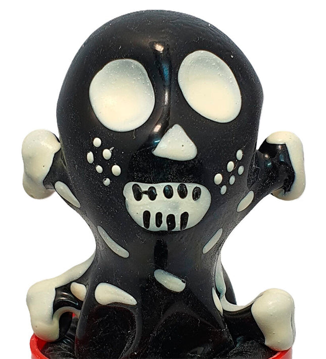 CONDOMERIE - HANDPAINTED NOVELTY CONDOMS SKULL BLACK MODEL 2
