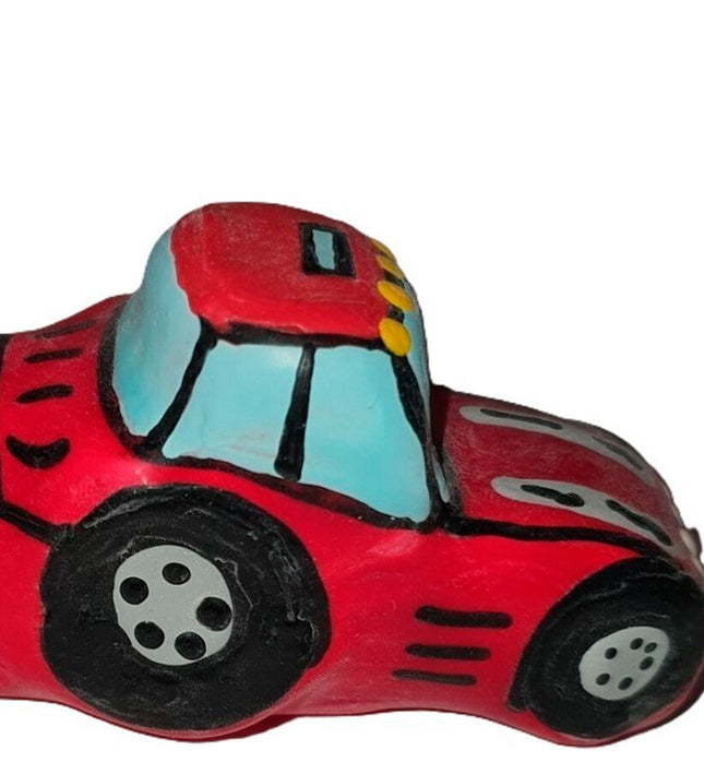 CONDOMERIE - HANDPAINTED NOVELTY CONDOMS TRACTOR RED XL