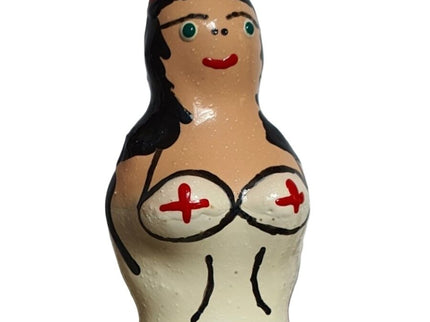 CONDOMERIE - HANDPAINTED NOVELTY CONDOMS NURSE BLACK
