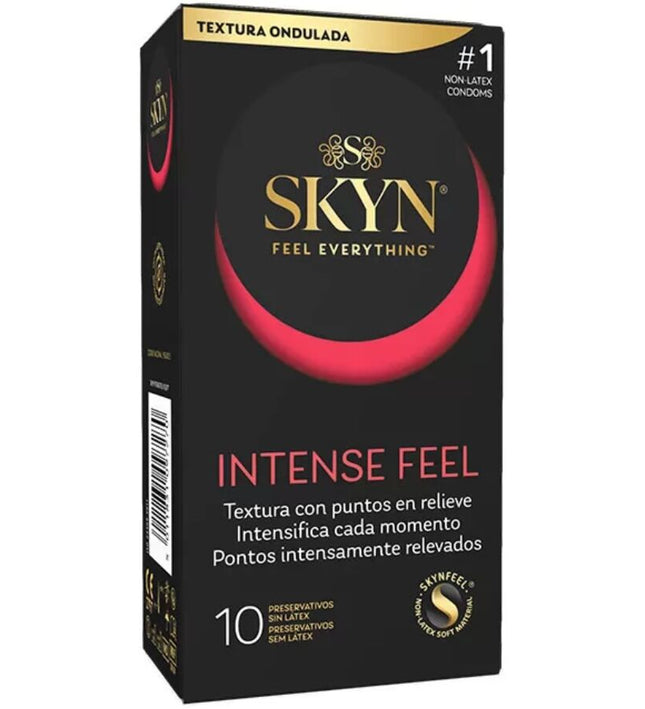 SKYN - INTENSE FEEL TEXTURED CONDOM WITH WAVY DESIGN 10 UNITS