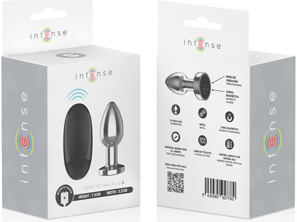 INTENSE - ANAL PLUG 10 VIBRATIONS METAL WITH REMOTE CONTROL S