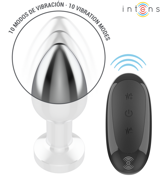 INTENSE - ANAL PLUG 10 VIBRATIONS METAL WITH REMOTE CONTROL M