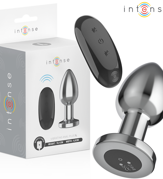 INTENSE - ANAL PLUG 10 VIBRATIONS METAL WITH REMOTE CONTROL L