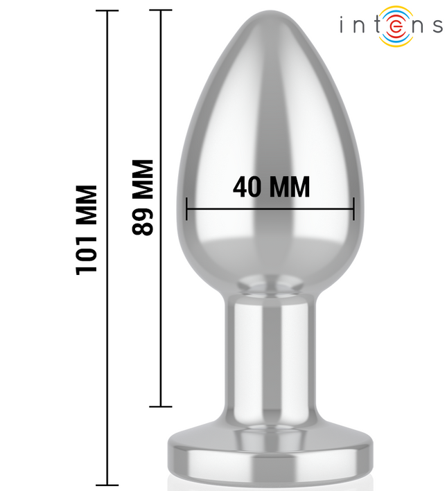 INTENSE - ANAL PLUG 10 VIBRATIONS METAL WITH REMOTE CONTROL L