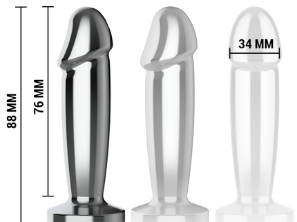 INTENSE - ANAL PLUG 10 VIBRATIONS METAL DILDO WITH REMOTE CONTROL S