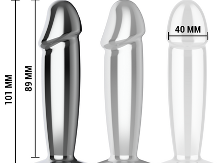 INTENSE - ANAL PLUG 10 VIBRATIONS METAL DILDO WITH REMOTE CONTROL M