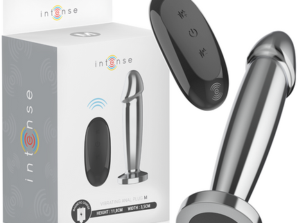 INTENSE - ANAL PLUG 10 VIBRATIONS METAL DILDO WITH REMOTE CONTROL M