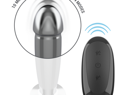 INTENSE - ANAL PLUG 10 VIBRATIONS METAL DILDO WITH REMOTE CONTROL M
