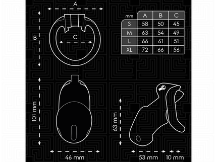 ADDICTED TOYS LOCKED - MINDNIGHT CELL PENIS CAGE SIZE L