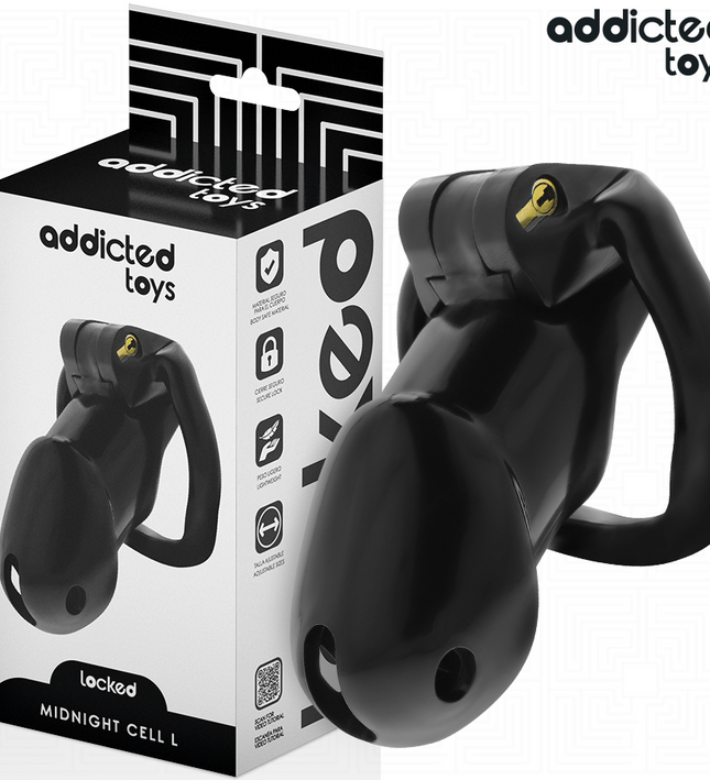 ADDICTED TOYS LOCKED - MINDNIGHT CELL PENIS CAGE SIZE L