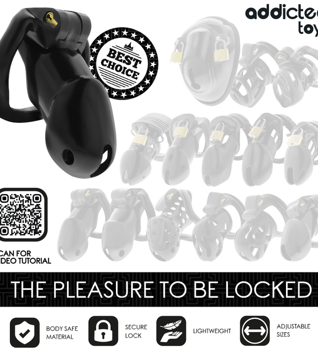 ADDICTED TOYS LOCKED - MINDNIGHT CELL PENIS CAGE SIZE L