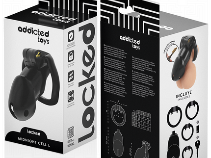ADDICTED TOYS LOCKED - MINDNIGHT CELL PENIS CAGE SIZE L