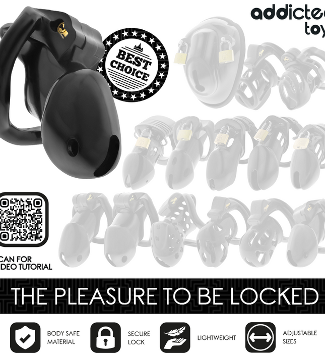ADDICTED TOYS LOCKED - MINDNIGHT CELL PENIS CAGE SIZE S