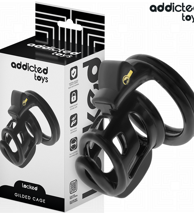 ADDICTED TOYS LOCKED - GILDEN CAGE SILICONE PENIS CAGE 8.5 CM