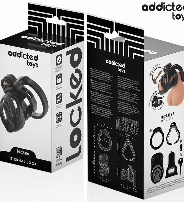 ADDICTED TOYS LOCKED - ETERNAL LOCK PENIS CAGE 9 CM
