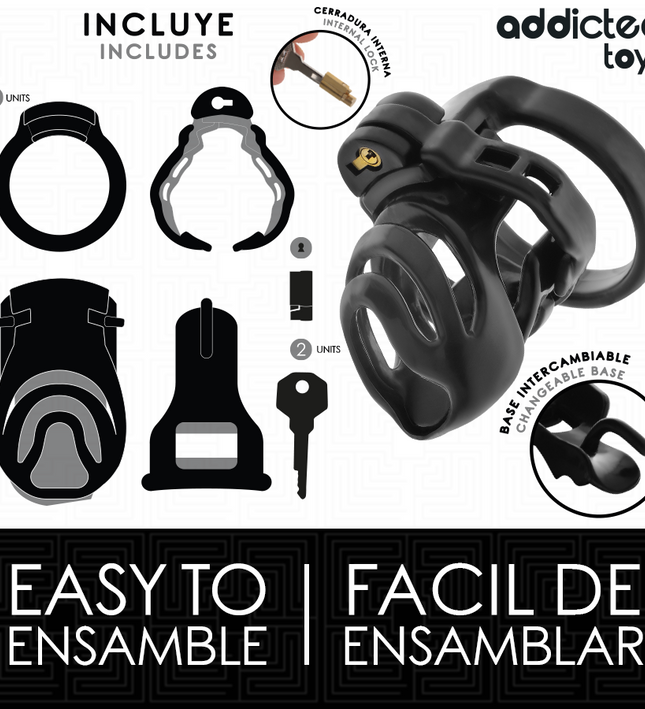 ADDICTED TOYS LOCKED - ETERNAL LOCK PENIS CAGE 9 CM