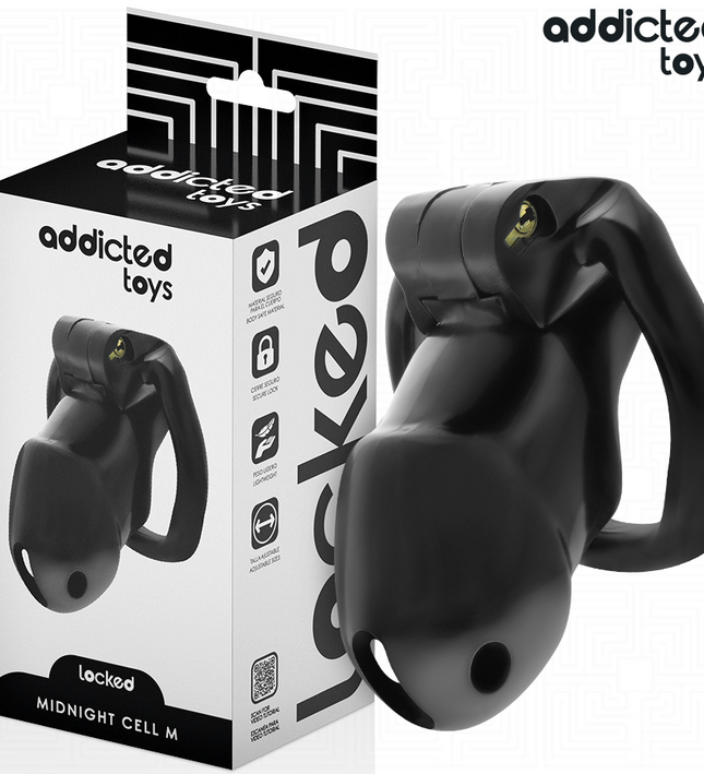 ADDICTED TOYS LOCKED - MINDNIGHT CELL PENIS CAGE SIZE M