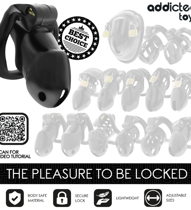 ADDICTED TOYS LOCKED - MINDNIGHT CELL PENIS CAGE SIZE M