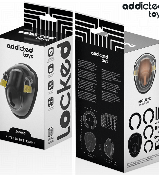 ADDICTED TOYS LOCKED - KEYLESS RESTRAINT PENIS CAGE 11.5 CM