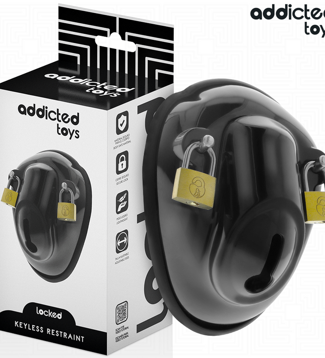 ADDICTED TOYS LOCKED - KEYLESS RESTRAINT PENIS CAGE 11.5 CM