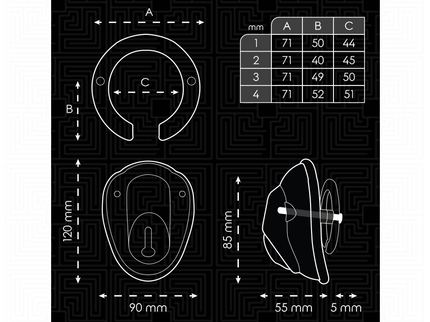 ADDICTED TOYS LOCKED - KEYLESS RESTRAINT PENIS CAGE 11.5 CM