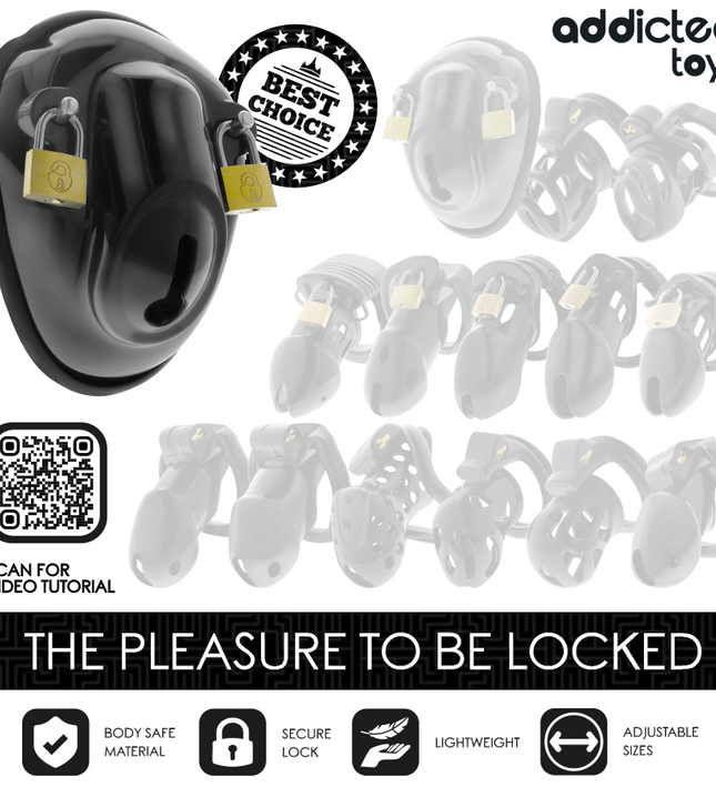 ADDICTED TOYS LOCKED - KEYLESS RESTRAINT PENIS CAGE 11.5 CM