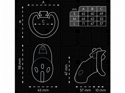 ADDICTED TOYS LOCKED - UNBROKEN DEN PENIS CAGE 9.8 CM