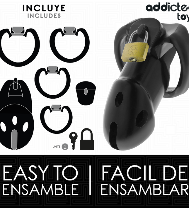 ADDICTED TOYS LOCKED - UNBROKEN DEN PENIS CAGE 9.8 CM