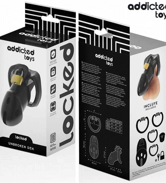 ADDICTED TOYS LOCKED - UNBROKEN DEN PENIS CAGE 9.8 CM