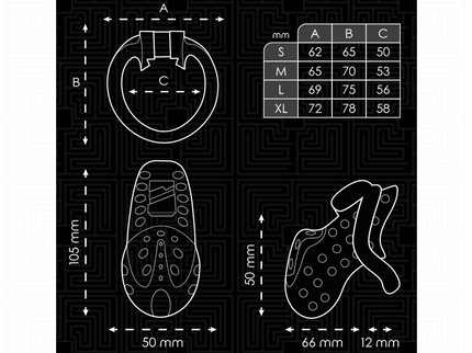 ADDICTED TOYS LOCKED - CHAINED HOLLOW PENIS CAGE 10.5 CM