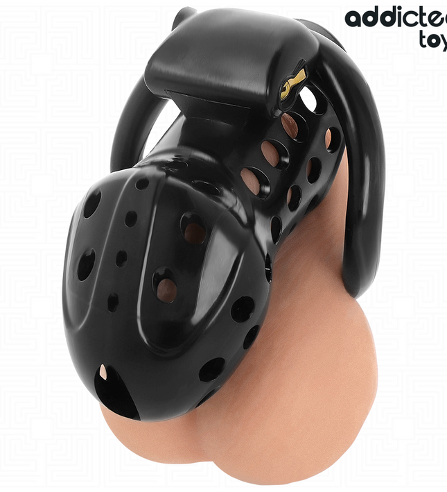 ADDICTED TOYS LOCKED - CHAINED HOLLOW PENIS CAGE 10.5 CM