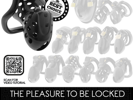 ADDICTED TOYS LOCKED - CHAINED HOLLOW PENIS CAGE 10.5 CM