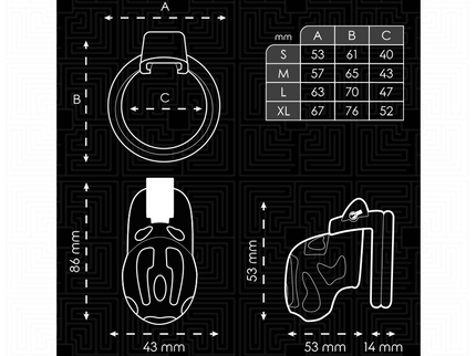 ADDICTED TOYS LOCKED - SEALED CRYPT PENIS CAGE 8 CM