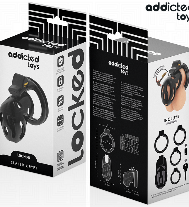 ADDICTED TOYS LOCKED - SEALED CRYPT PENIS CAGE 8 CM