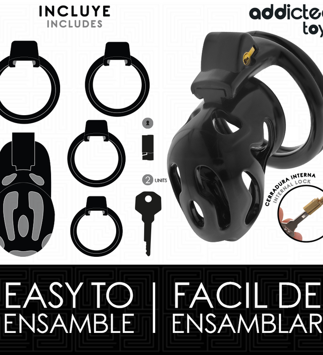 ADDICTED TOYS LOCKED - SEALED CRYPT PENIS CAGE 8 CM