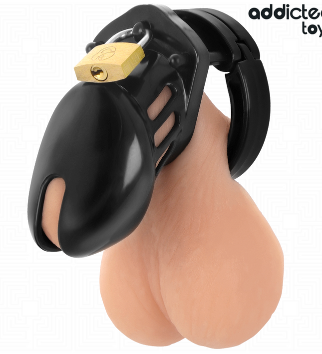 ADDICTED TOYS LOCKED - OBSIDIAN HOLD PENIS CAGE SIZE S