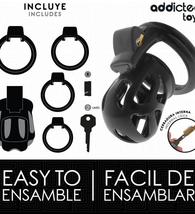 ADDICTED TOYS LOCKED - SILENT KEEP PENIS CAGE 7.5 CM