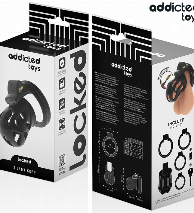 ADDICTED TOYS LOCKED - SILENT KEEP PENIS CAGE 7.5 CM