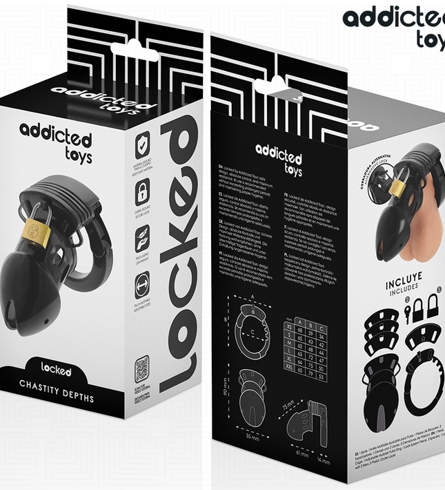 ADDICTED TOYS LOCKED - CHASTITY DEPTHS PENIS CAGE 7.5 CM