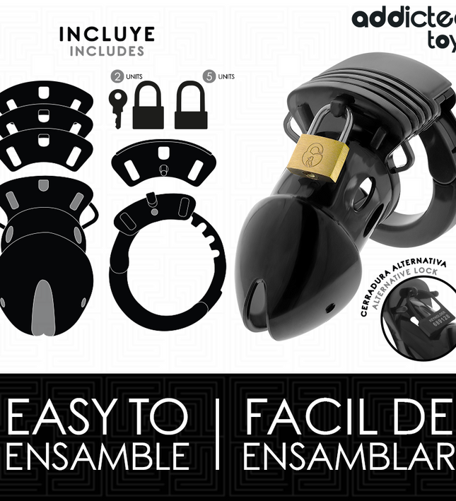 ADDICTED TOYS LOCKED - CHASTITY DEPTHS PENIS CAGE 7.5 CM