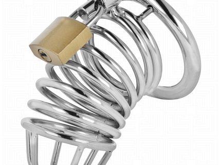 ADDICTED TOYS LOCKED - IRON CELL METAL PENIS CAGE 4 CM SIZE S