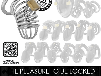 ADDICTED TOYS LOCKED - IRON CELL METAL PENIS CAGE 4 CM SIZE S