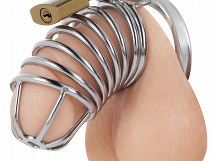 ADDICTED TOYS LOCKED - IRON CELL METAL PENIS CAGE 4 CM SIZE S