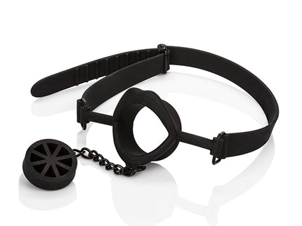 CALEXOTICS - SCANDAL GAG WITH BLACK SILICONE PLUG